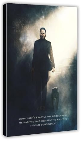 John Wick Reeves Filmposter, 6 Stück, Leinwand-Poster, Wandkunst, Dekor, Bild, Gemälde für Wohnzimmer, Schlafzimmer, Dekoration, Rahmen-Stil, 60 x 90 cm
