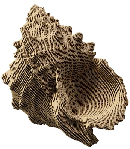 Cartonic 3D-Puzzle-Set heimdekoration abendaktivität zusammenbauen muschelpuzzle – 3D-Puzzle Shell Made from Recycled Cardboard cartshell