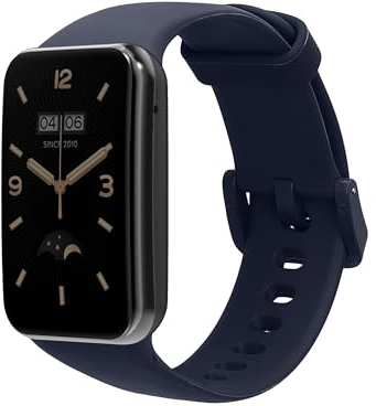 kwmobile Ersatzarmband kompatibel mit Xiaomi Mi Band 7 Pro Armband - Fitnesstracker Band aus Silikon in Dunkelblau