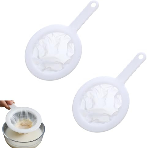 Filtro de Malla Ultrafina, Filtro de Malla Fina Avanzado, Filtro de Alimentos de Cocina, Pantalla de Malla de Nylon con Mango Antideslizante, Utilizado Para Filtrar Jugo, Café, Vino (400 Mallas)