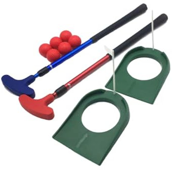 LOVIVER Telescopic Golf Putter Putting Cup Golf Balls Set Golf Training Kids Junior Adults Retractable Golf Putting Club for Backyard, With Flag
