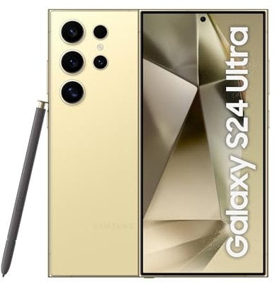 Samsung Galaxy S24 Ultra, AI Android Smartphone, 12GB RAM, 1TB Storage, 200MP Camera, S Pen, Long Battery Life, Titanium Yellow, 3 Year Manufacturer Extended Warranty (UK Version)