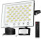 LED Strahler mit Bewegungsmelder Außen - 100W 10000LM 6500K LED Strahler Außen mit Fernbedienung, Timing-Funktion, Einstellbare Helligkeit LED Fluter, IP66 Wasserdicht Scheinwerfer für Garage Hof