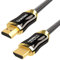 Qnected Câble HDMI 2.1 1.5m (1,5 mètre) | Ultra Haute Vitesse | 4K 120Hz & 144Hz, 8K 60Hz Ultra HD | 48 Gbps | eARC | Compatible PS5, Xbox Series X & S, Moniteur | Noir Charbon