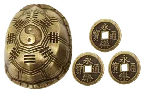 HONMEET Messing Schildkrötenpanzer Tischornament 1 Satz Gold, Retro