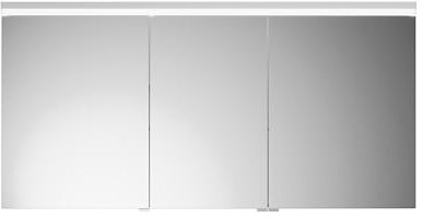 burgbad Lin20 Spiegelschrank LED-Beleuchtung inklusive LED-Waschtischbeleuchtung, 3 Türen, Anschlag rechts, 1400x700x170mm, SPQL140RF5363, Farbe: Weiß Hochglanz