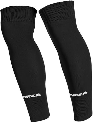 FORZA Goalkeeper Pre-Cut Socks | Ultimate Comfort Football Socks for Optimal Performance - Available in 3 Sizes and 4 Colours (L/XL (UK 8-12), Black)
