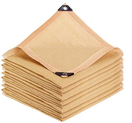 Rete parasole beige 85% con occhielli per giardino, pergola, patio, dimensioni da 1 x 2 m a 6 x 8 m, telo ombreggiante per piante, pollaio, vela ombreggiante