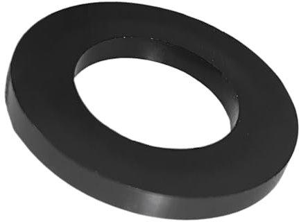 Rondelle Piane in Nylon (Plastica) DIN125, Isolanti e Antiruggine, per Fissaggi su Superfici Delicate, Uso Industriale e Domestico - M8 - Nero - 25 pezzi - Plastic Hardware Store
