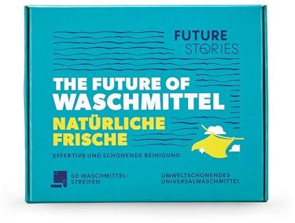 Future Stories Waschmittel-Blätter Laundry Sheets - Vollwaschmittel 60 Wäschen, vegan - Limited-Edition Natürliche Frische