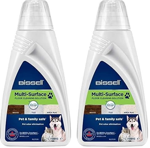 BISSELL Multi-Surface Pet | Para Todos los Suelos Duros, de Madera, Baldosas, Laminados, Alfombras y Moquetas | Elimina Manchas y Refresca | 1L | Compatible con la serie CrossWave | 2550