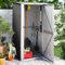 HOMTAKIE Abri de Jardin Anthracite 118,5x97x209,5 cm Acier galvanisé