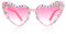 Herz Sonnenbrille,Birthday Queen Brille,Birthday Girl Partybrille,Damen Herzbrille,Geburtstagsbrille für Frauen,Geburtstagskönigin-Sonnenbrille,Pinke Sonnenbrille für Geburtstagsfeier Geschenkzubehör