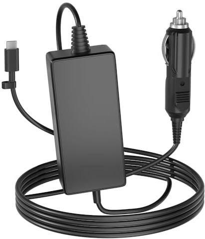 SLRIOYS Car Charger USB C 100W 12V Compatible with Lenovo/HP/Dell/Acer/Asus/MacBook/Samsung/MSI/LG Surface Pro 11 10 9 8 7+ Google Chromebook Laptop, iPad, ROG Ally, Legion Go other Type-C Devices