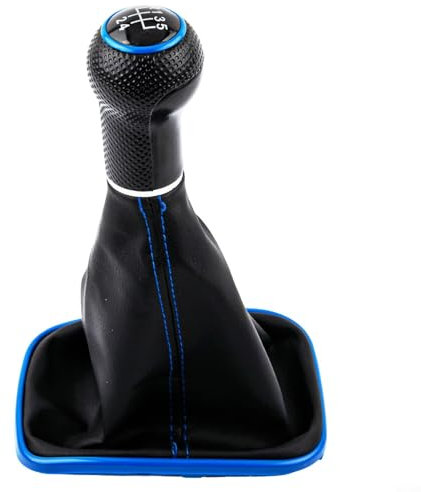 Feeshoppher Pomo manual de 23 mm con funda de cambio para Golf 4 IV OE 1J0711113 diseño ergonómico para una experiencia de cambio suave (6 velocidades)