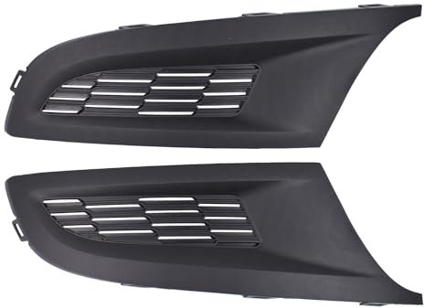 Doo Engy Lüftungsgitter Stoßfänger Gitter Frontstoßstange Grill Stoßstange Kühlergitter Blende Nebelscheinwerfer Kühlergrill Abdeckung Stoßstangengitter schwarz vorne links und rechts für Polo 6R