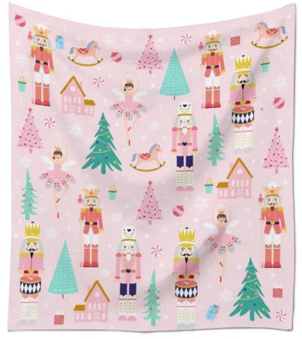 Christmas Nutcracker Blanket Soft Cozy Lightweight Xmas Throw Blanket for Couch Sofa Bed Living Room Home Decor for Boys Girls Kids Adults Gift 50x60 inch