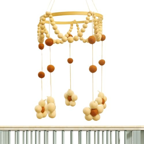Baby Mobile | Baby Bett Mobile - Klingelspiel Mit Glöckchen Dekoration Zum Aufhängen über Babybett Stubenbett Beistellbett Kinderzimmer