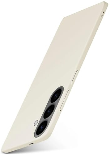 moex für Samsung Galaxy S26 Hülle Ultra Dünn, Schutzhülle mit erhöhtem Kameraschutz, Slim Cover Hardcase Backcover, Dünnste Handyhülle Minimalistisch Alpha Case, Creme
