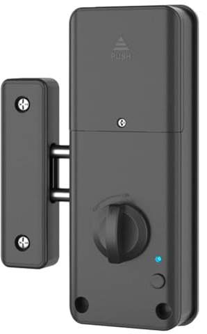 WheatThrive Cerradura de puerta invisible inteligente para aplicación TTlock, cerrojo electrónico sin llave con tarjeta IC y desbloqueo, seguridad antirrobo para puertas de madera