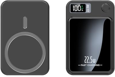 12000mAh Magnetic Wireless Power Bank with LED Display, 22.5W Fast Charging, Portable for Multiple Devices
