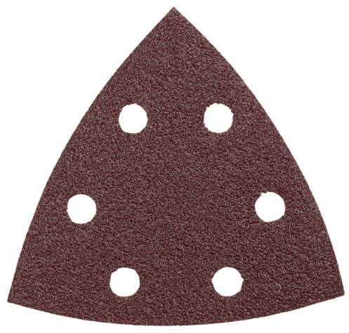 BOSCH SDTR060 Detail Triangle, Hook & Loop Sanding Sheet, Brown 60 Grit, 5-Pack