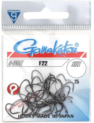 Gamakatsu F22 Hooks Schwarz - 25 Fliegenhaken