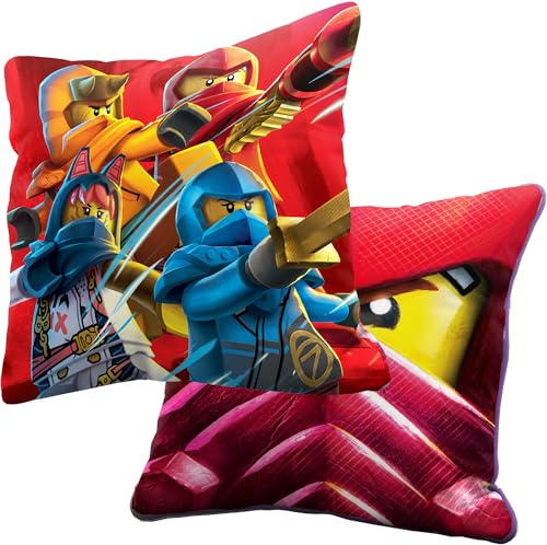 LEGO Großes Ninjago Kissen Tournament Temple City 40 cm 40 cm Dekokissen Kuschelkissen Auto-Kissen Autokuschelkissen Schmusekissen Kopfkissen Pass. z. Bettwäsche Decke Badetuch Poncho Neu & Ovp