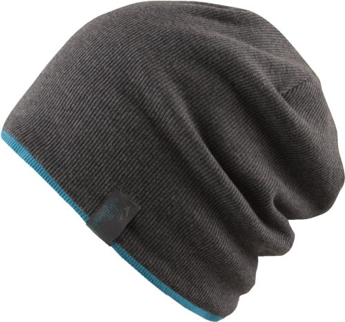 FEINZWIRN Brooklyn Hat - Trendige Wende Beanie für Herren und Damen - 2013/2014 - Reversible hat, Wintermütze, Slouch (Dark Grey/Ocean)