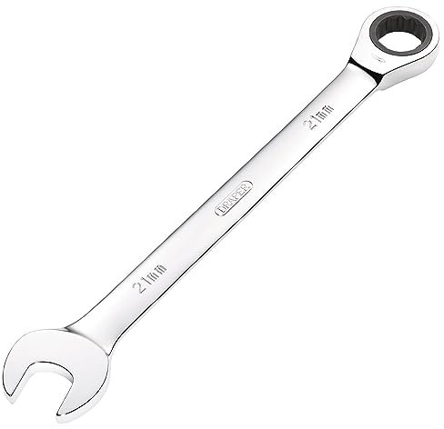 Draper 31020 Hi-Torq Metric Ratcheting Combination Spanner, 21mm