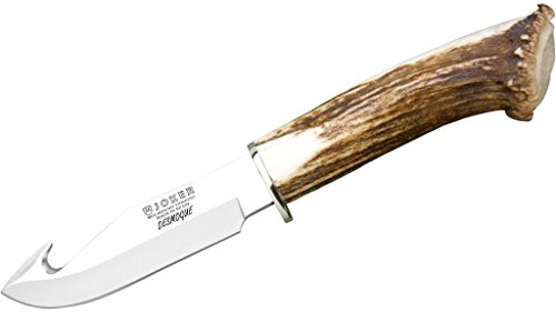JOKER CN74 Skinner Couteau Pliant Mixte Adulte, Bois de cerf, 110 mm