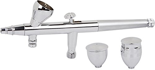 Fengda Pistola aerografo professionale a doppia azione per tatuaggio, nail art, trucco, artigianato, torta, spray, modellismo, con kit di pulizia aerografo