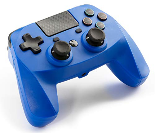 Snakebyte PS4 GAME:PAD 4S - Wireless bluetooth Controller for PlayStation 4 / PS4 Slim/Pro, analog dual joysticks, PC compatible (Windows 7/8/10), 3.5mm headphone jack, touchpad, Blue
