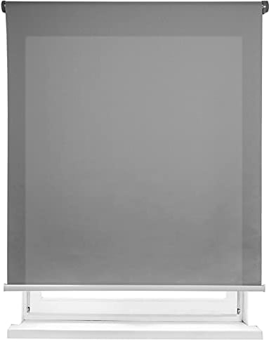 MERCURY TEXTIL-Estor Enrollable translúcido Liso (Gris, 100x180cm)