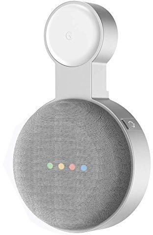 Baaletc Outlet Mural Hanger pour Google Home Mini/Google Nest Mini (2nd Gen) Voice Assistants, Prise Wall Mount Stand Holder pour Home Voice Assistants, Cache la Câble de Home Mini