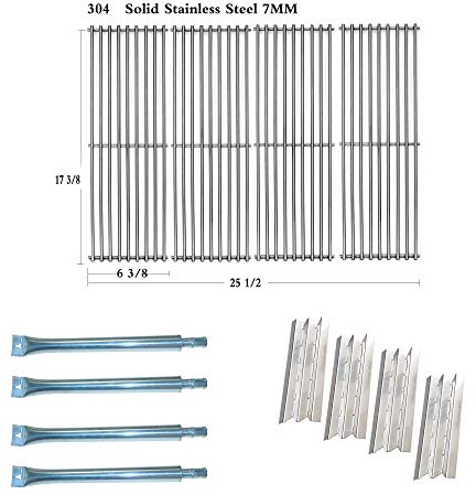 Htanch SN6021 (4er-Pack) SA1081 (4er-Pack) Ersatzteile für Broil King Baron 320, 340, 420, 440, 490 9211-64, 9211-67, 9215-54, 9215-57, 9215-64, 9215-67 , 9221 -54 Grillbrenner, Heizplatten, Roste