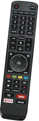 ALLIMITY EN3Y39H Télécommande remplace pour Hisense 4K UHD TV H75U9A H43A6550 H43AE6400 H65U9A H65AE6400 H65U7A H55A6550 H55AE6400 H55U7A H50A6550 H50AE6400