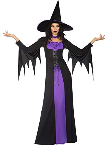 amscan 9908297 - Costume classico da strega viola da donna per Halloween, con cappello, per la settimana del libro, taglia 50-54