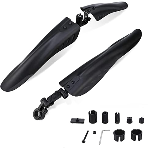 BoloShine Fahrrad Schutzbleche Set, Schutzbleche Mountainbike Verstellbarer Kotflügel Universal Rennrad Vorne Hinten Fahrradschutzblech für Fahrräder MTB Mountainbike