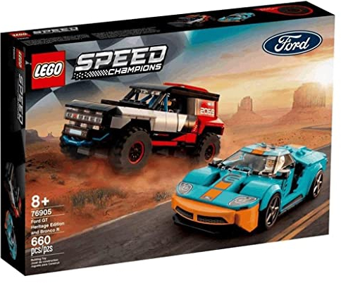Lego Speed Champions Ford GT Heritage Edition and Bronco R 76905, 8 bis 12 Jahre