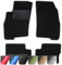 moto-MOLTICO Fußmatten Auto - Velours Autoteppiche passend für FIAT Doblo II (2010-2022) - 2-teiliges Set - Schwarze Automatten mit Grauen Ziernähten
