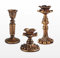 Kolnlala Französischer nostalgischer Kerzenhalter aus Kunstharz, Blumenmuster, Antik-Bronze/Möbeldekoration/Retro-Ornamente Kerzenständer (Bronze)