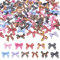 Pandahall Mini-Bandschleifen mit Gingham-Muster, 3,5 - 3,8 cm breit, doppelseitig, kariert, Blumen, Kariert, Schleife, Applikationen, fertig für Weihnachtsbaum, Nähen, Scrapbooking, Hochzeit,