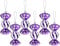 6Pcs Christmas Tree Baubles Candy Ornaments, 11cm Large Sweet Shaped Baubles Christmas Hanging Decorations, Shiny & Glitter Shatterproof Plastic Sweets Xmas Tree Festival Holiday Decor (Purple)