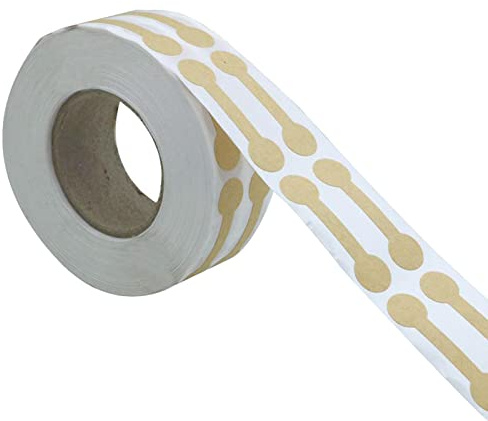 Fancyes 500 Stück Schmuck-Preisschild-Aufkleber, Langhantel-Etiketten, Aufkleber für Ringe, Schmuckgeschäfte, Schmuck-Display, Schmuck-Identifikationsaufkleber, Braun