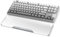 MAMBASNAKE Handgelenkauflage für Tastatur, Tastaturpad aus Acryl für TKL 80% Tastatur - Ergonomic Wrist Rest für Büro/Spiele/Tippen/Laptop - Premier Clear Acryl - Anti-Rutsch Gummifüße - Silber