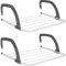 WILSONS DIRECT - 5 Bar Rail Clothes Radiator Airer - Foldable Lightweight Drying Rack with Adjustable Arms - Hanging Towel Holder for Home, Balcony, Window - Indoor Space Saving Airer 3m (Pack of 2)