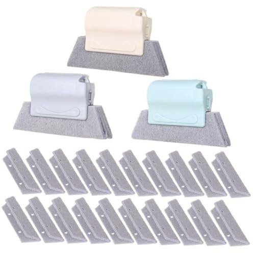 Mobestech Brosse De Nettoyage pour Fenêtres avec Rembourrages De Remplacement Kit pour Nettoyer Rainures Étroits pour Cuisine Portes Coulissantes