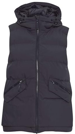 NORTH BEND NBPaula Damen Steppweste atmungsaktiv sportliche Outdoor Weste mit Taschen, Größe:42, Farbe:Phantom (1016)