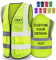 Greaxid Chaleco de seguridad para hombres de alta visibilidad reflectante ropa de trabajo con 5 bolsillos para la construcción al aire libre, S ~ 5XL
